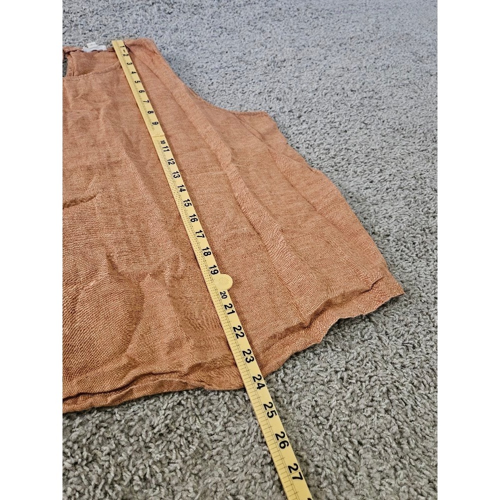 Eileen Fisher Organic Linen Sleeveless Tank Top XL Terracotta Orange - Picture 4 of 8
